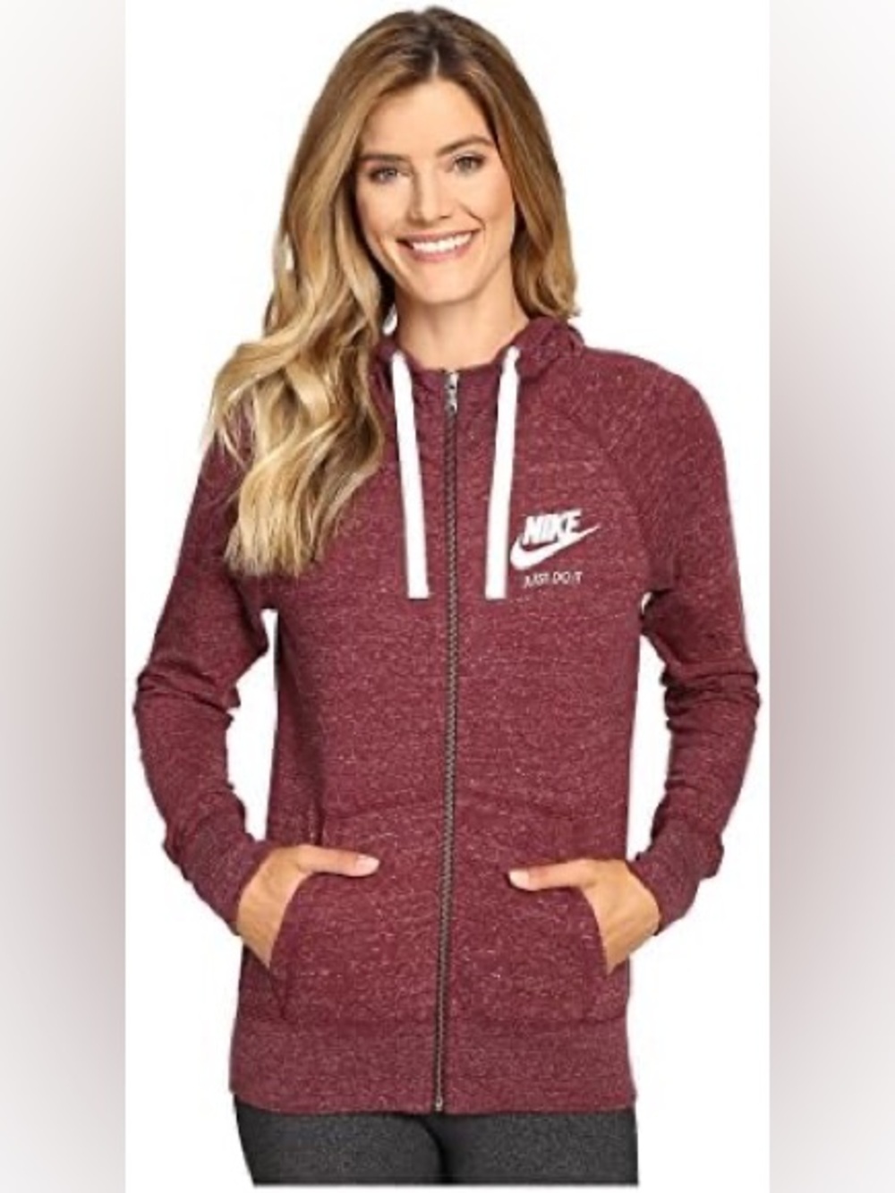 Nike Women’s Maroon Hooded Zip-up